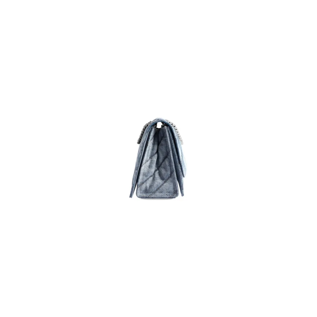 Women's Crush Medium Chain Bag Quilted Denim in Blue