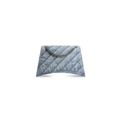 Women's Crush Medium Chain Bag Quilted Denim in Blue