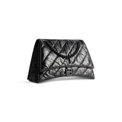 Women's Crush Medium Chain Bag Quilted in Black