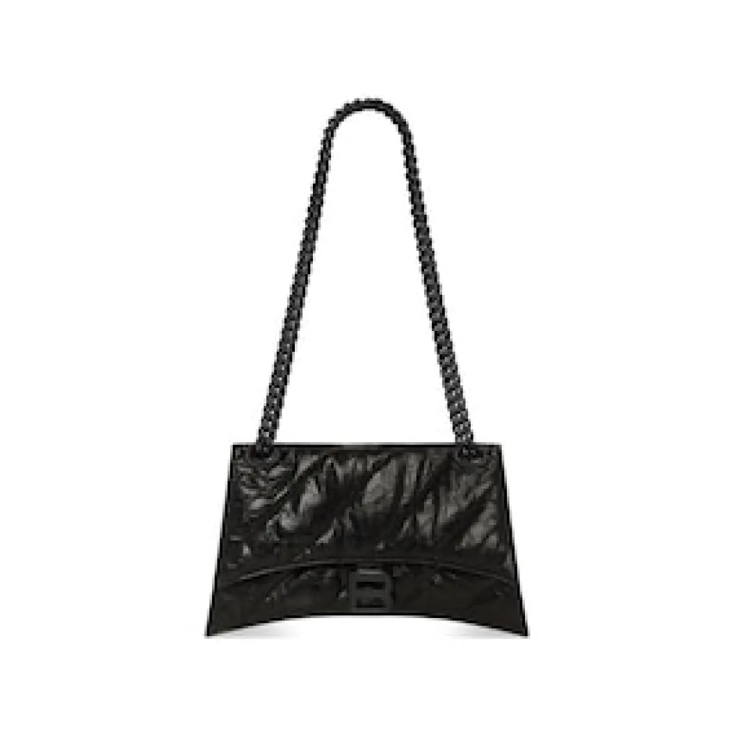 Women's Crush Medium Chain Bag Quilted in Black