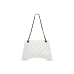 Women's Crush Medium Chain Bag Quilted in Optic White
