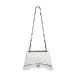 Women's Crush Medium Chain Bag Quilted in Optic White
