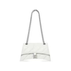 Women's Crush Medium Chain Bag Quilted in Optic White