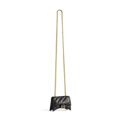 Women's Crush Mini Chain Bag Quilted  in Black