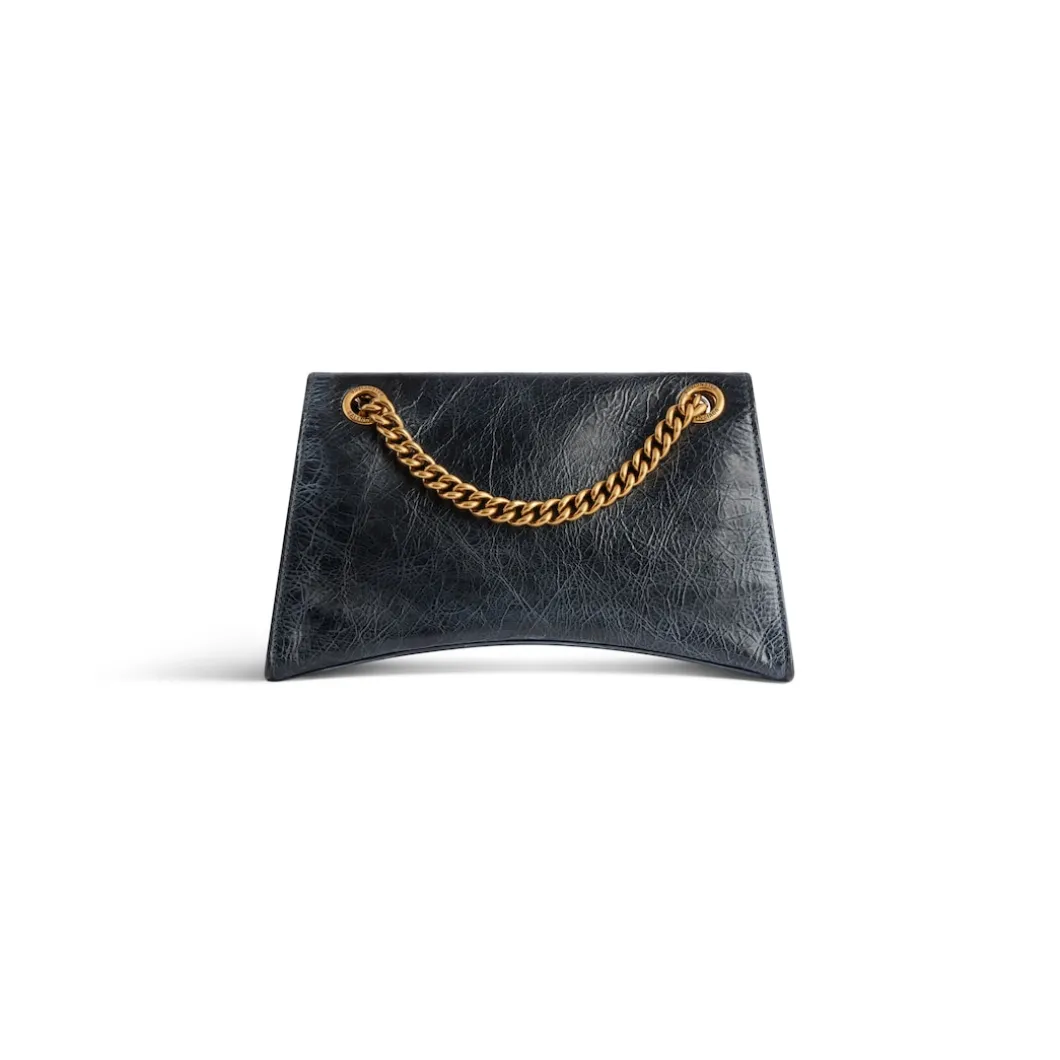 Women's Crush Small Chain Bag Dirty Effect With Ny Souvenirs Charms in Black