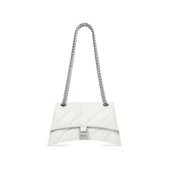 Women's Crush Small Chain Bag Quilted  in Optic White
