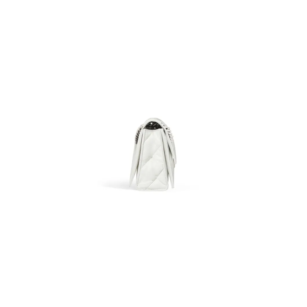 Women's Crush Small Chain Bag Quilted in Optic White