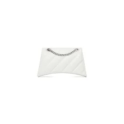 Women's Crush Small Chain Bag Quilted in Optic White