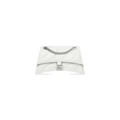 Women's Crush Small Chain Bag Quilted in Optic White