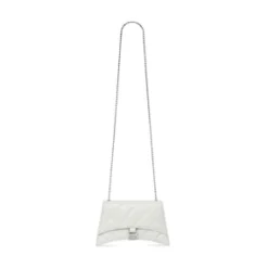 Women's Crush Small Chain Bag Quilted in Optic White