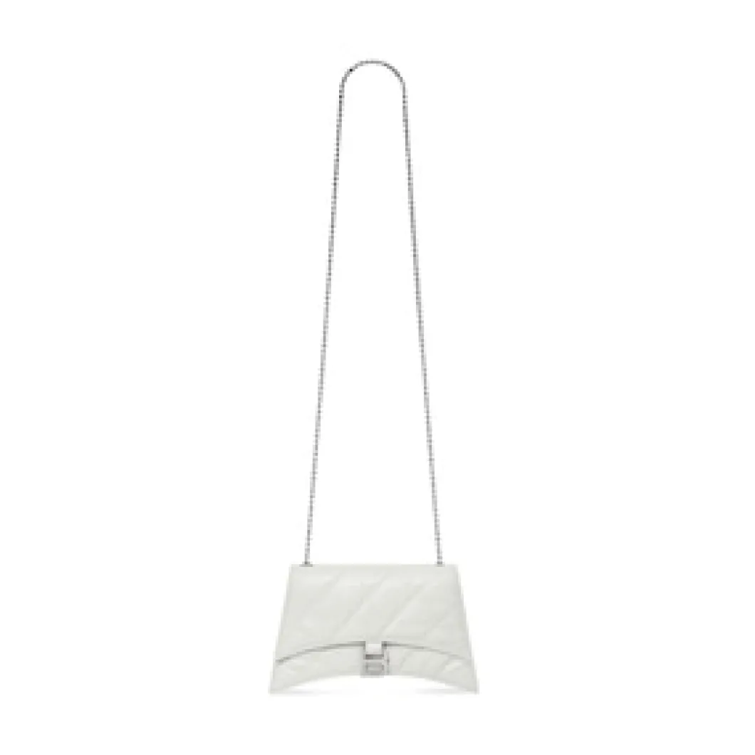 Women's Crush Small Chain Bag Quilted in Optic White