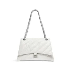 Women's Crush Small Chain Bag Quilted in Optic White