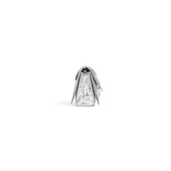 Women's Crush Small Chain Bag Metallized Quilted  in Silver