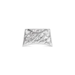 Women's Crush Small Chain Bag Metallized Quilted  in Silver