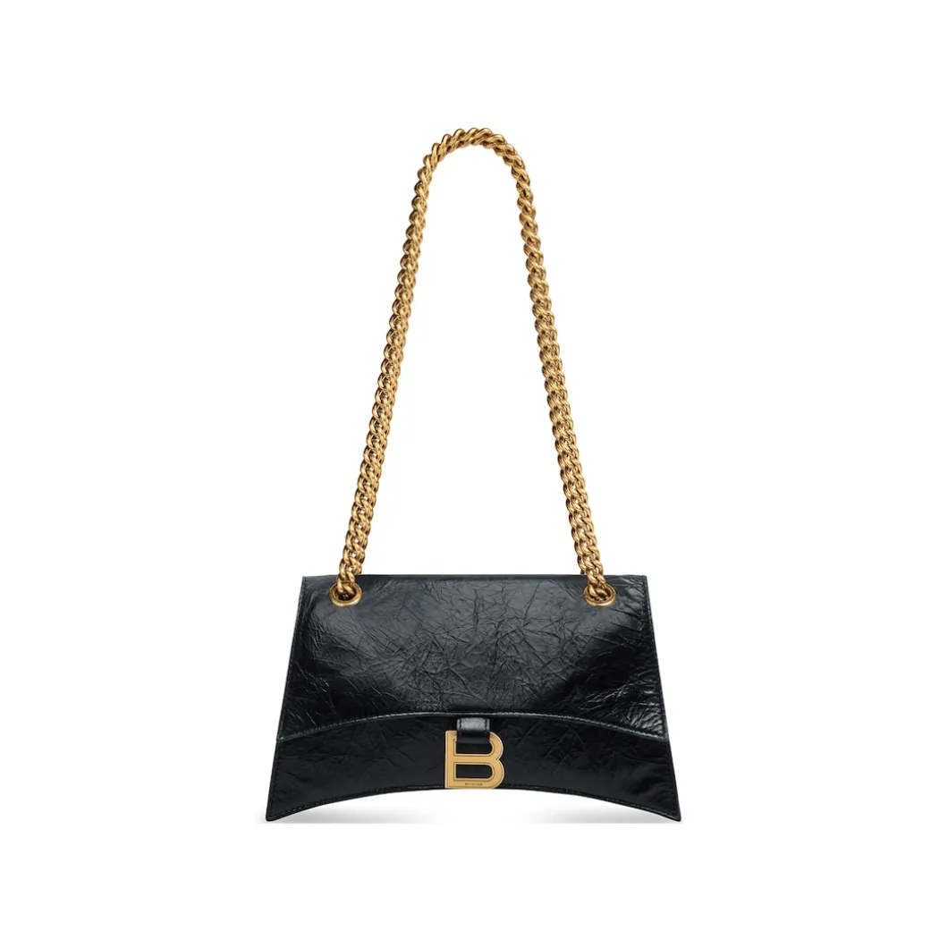 Women's Crush Small Chain Bag in Black