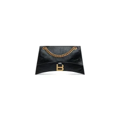 Women's Crush Small Chain Bag in Black