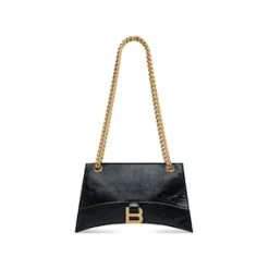 Women's Crush Small Chain Bag in Black