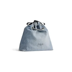 Women's Crush Small Tote Bag Denim in Blue