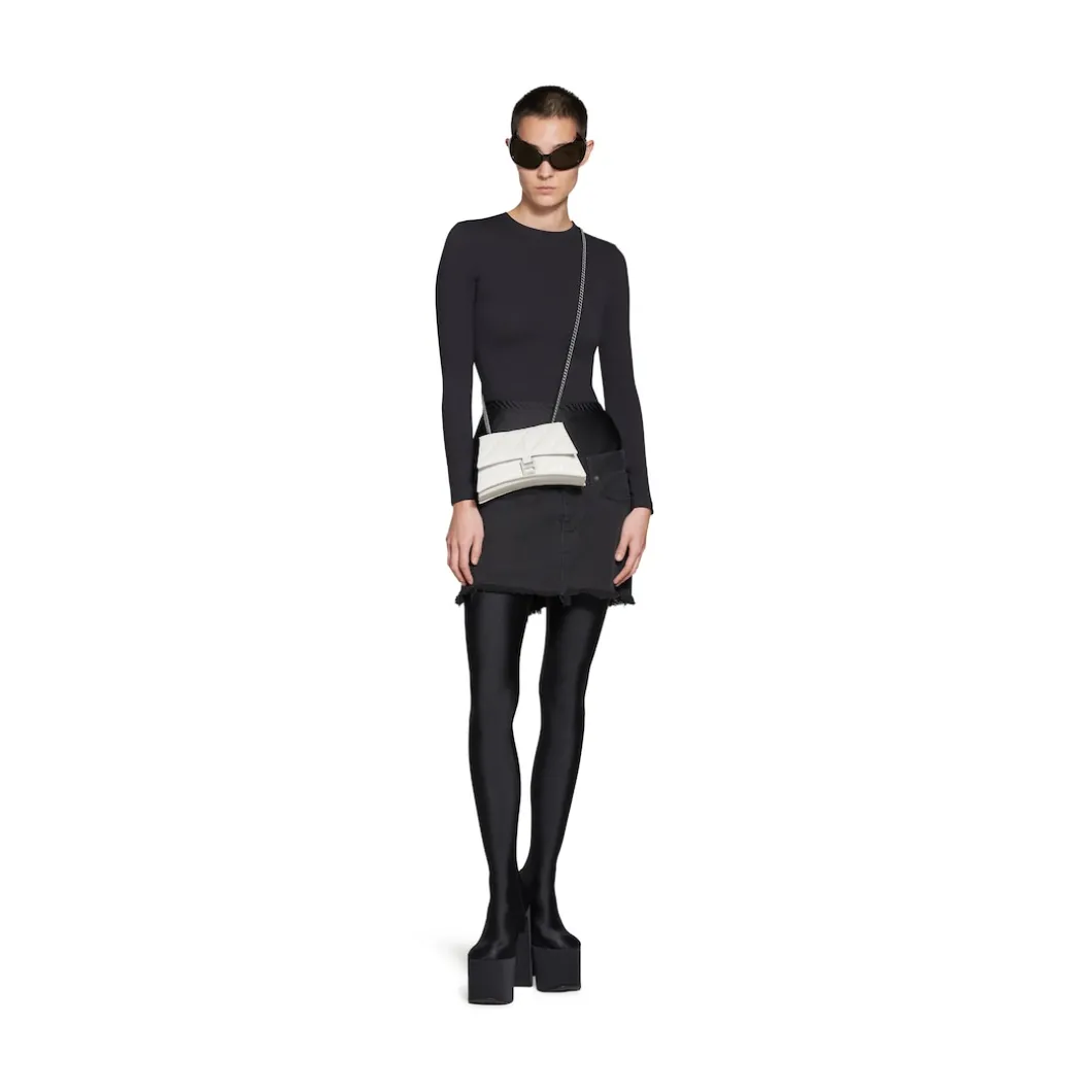 Women's Crush Xs Chain Bag Quilted in Optic White