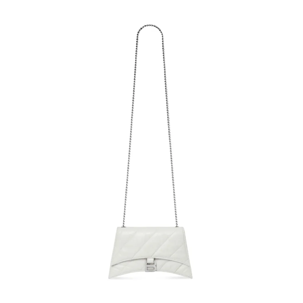 Women's Crush Xs Chain Bag Quilted in Optic White