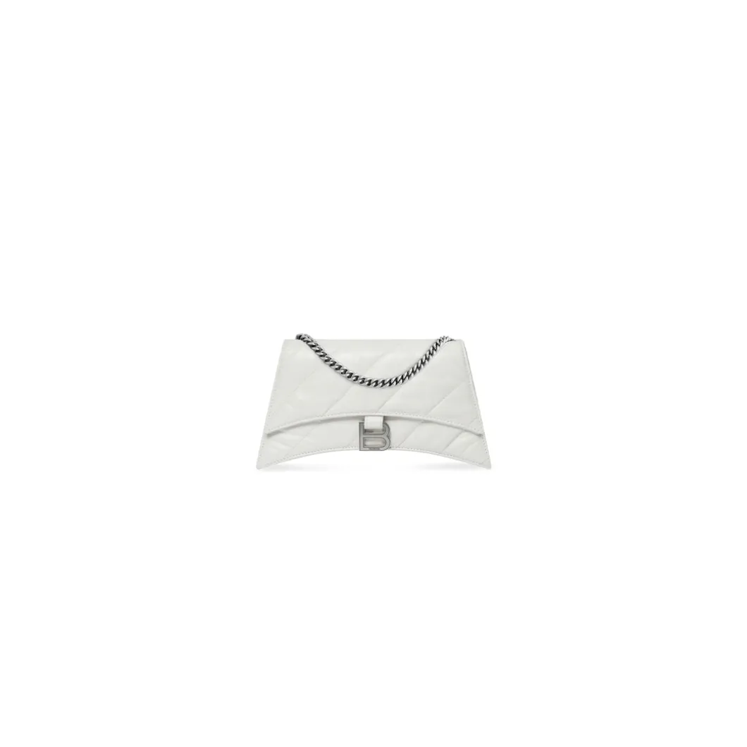 Women's Crush Xs Chain Bag Quilted in Optic White