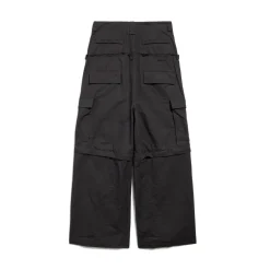 Women's Cut-up Cargo Pants in Black