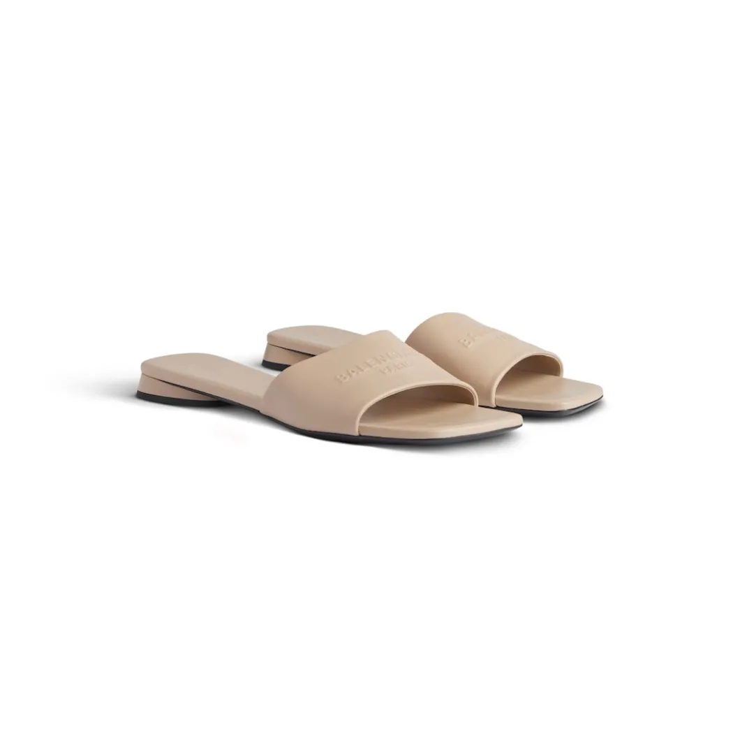 Women's Duty Free Flat Sandal in Beige