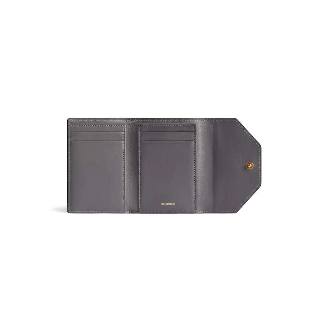 Women's Envelope Compact Wallet With Card Holder in Black