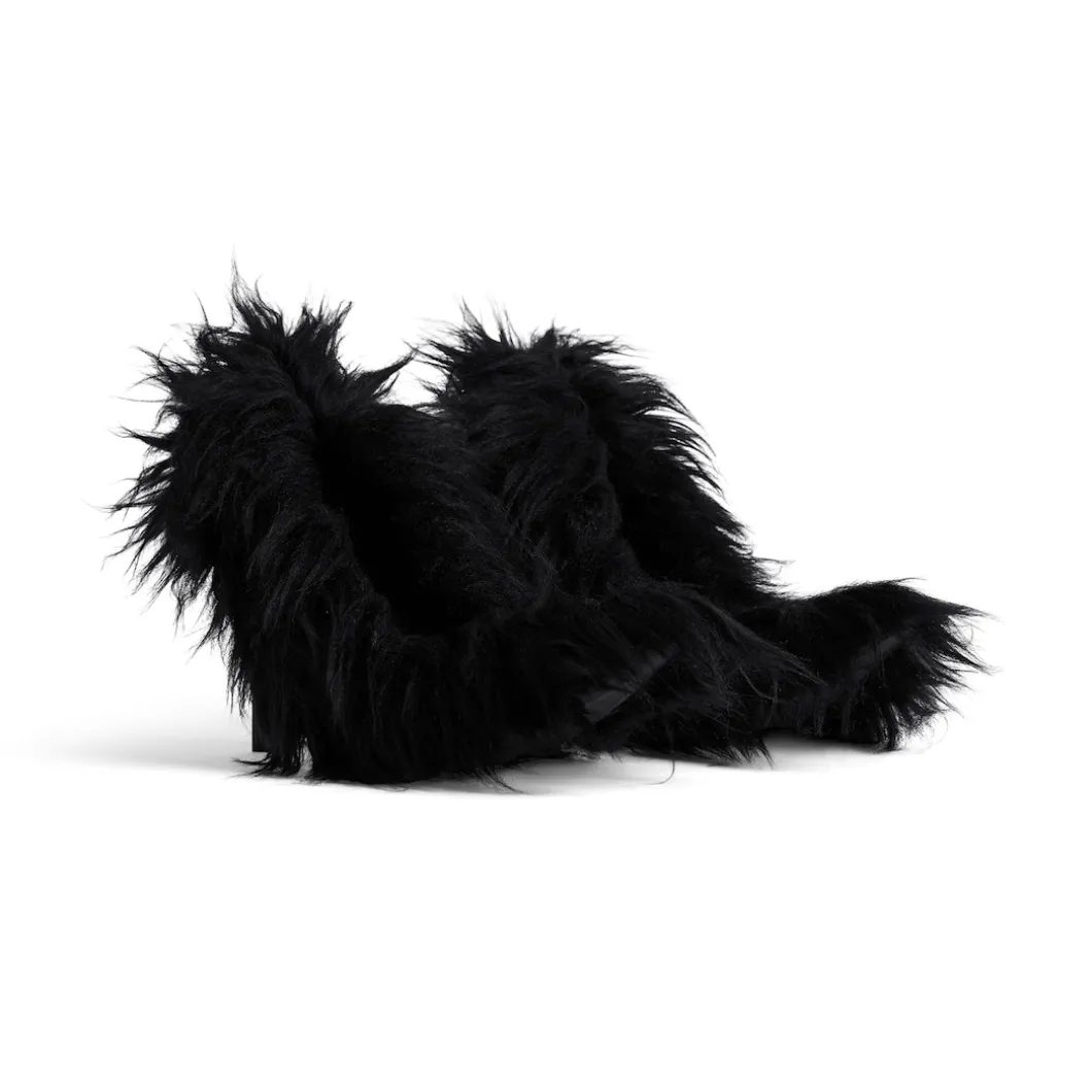 Women's Flex Fur 110mm Pump in Black