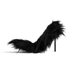 Women's Flex Fur 110mm Pump in Black
