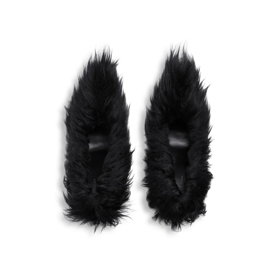 Women's Flex Fur 110mm Pump in Black
