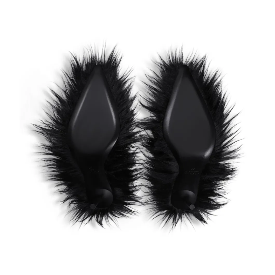 Women's Flex Fur 110mm Pump in Black
