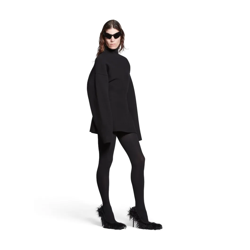 Women's Flex Fur 110mm Pump in Black