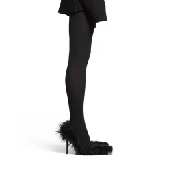 Women's Flex Fur 110mm Pump in Black