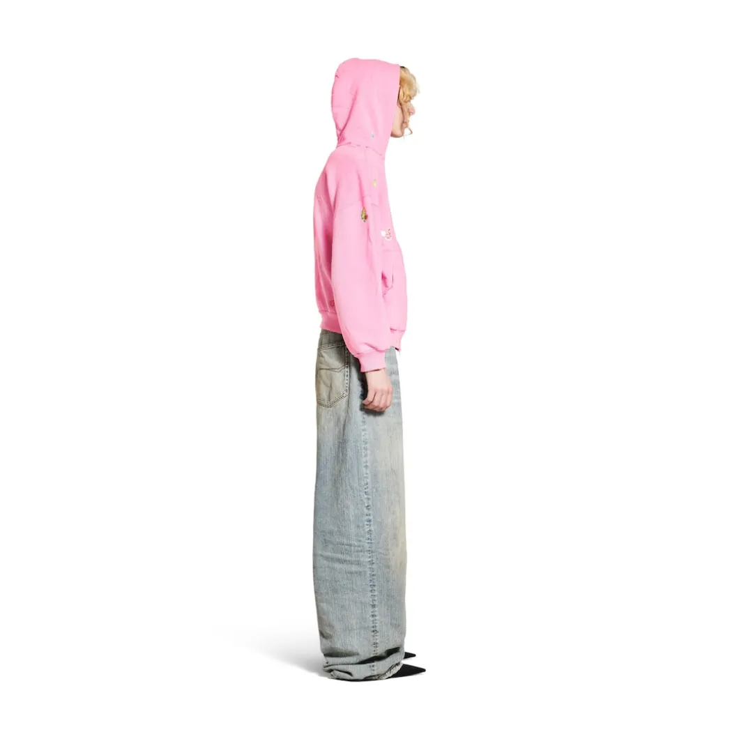 Women's Fruity Zip-up Hoodie Regular Fit in Pink