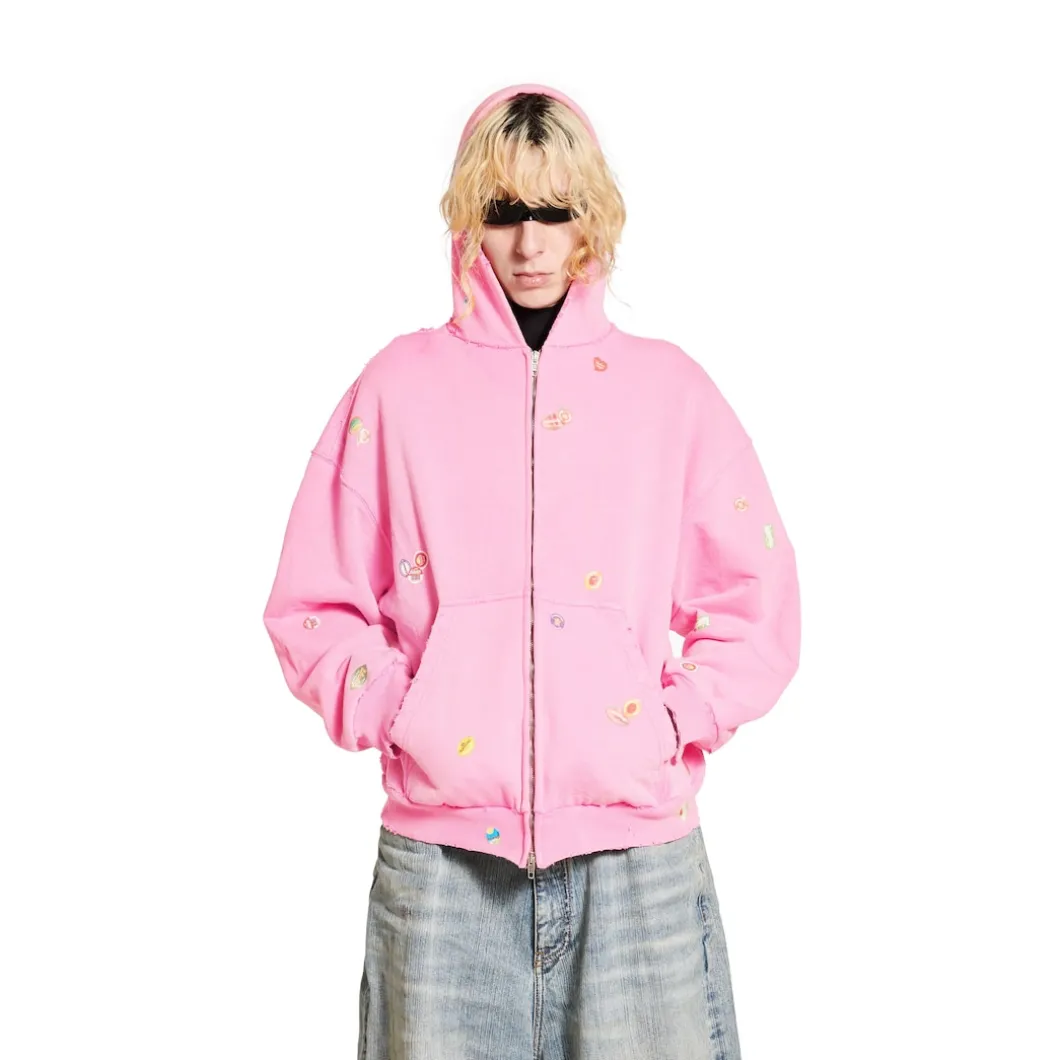 Women's Fruity Zip-up Hoodie Regular Fit in Pink