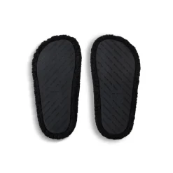 Women's Furry Platform Sandal in Black