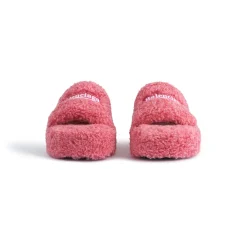 Women's Furry Platform Sandal  in Pink