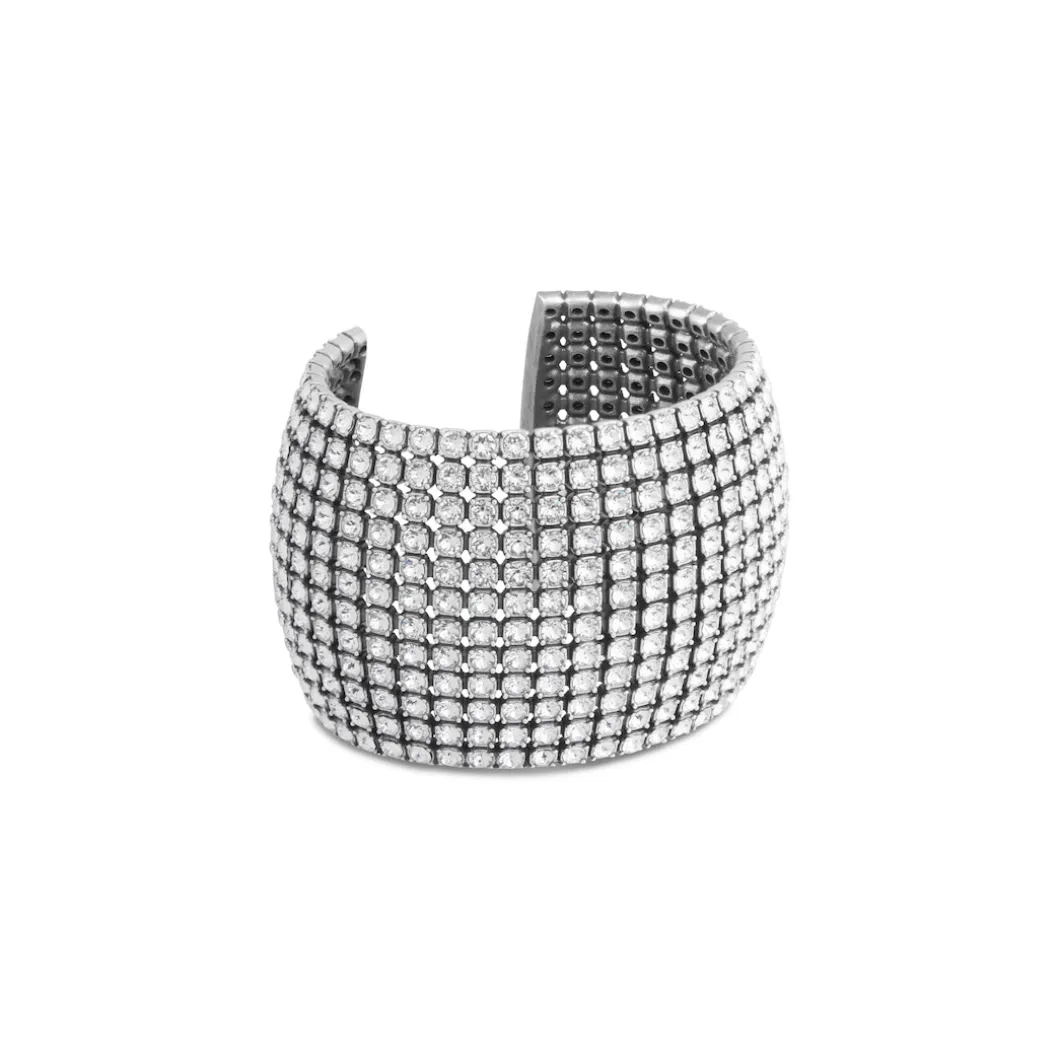 Women's Glam Cuff in Antique Silver