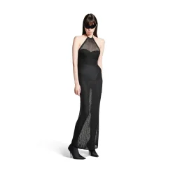 Women's Halter Neck Dress in Black
