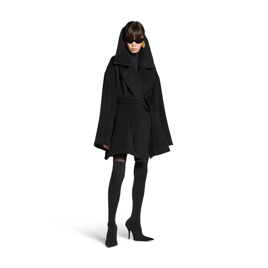 Women's High Collar Jacket in Black