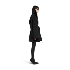 Women's High Collar Jacket in Black
