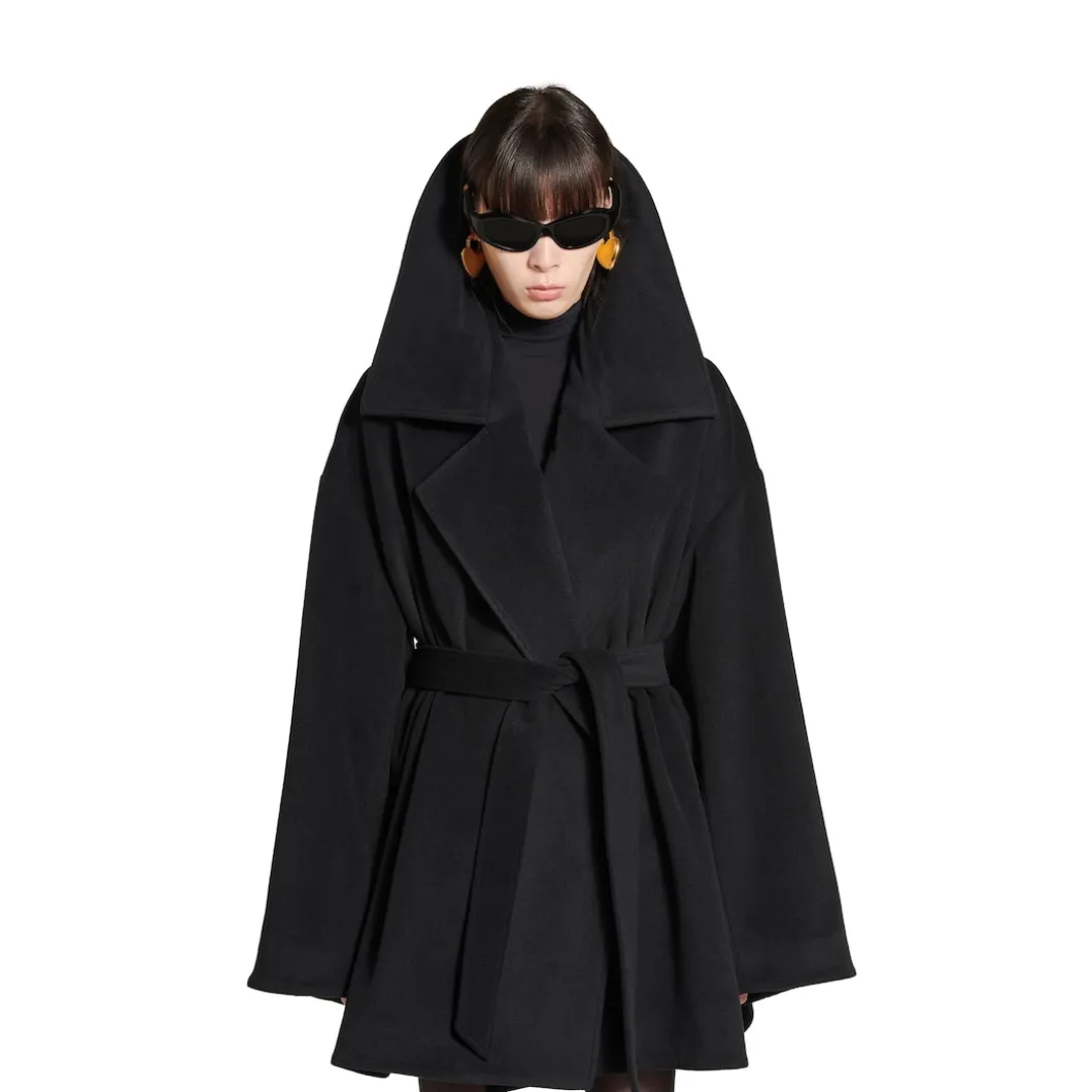 Women's High Collar Jacket in Black
