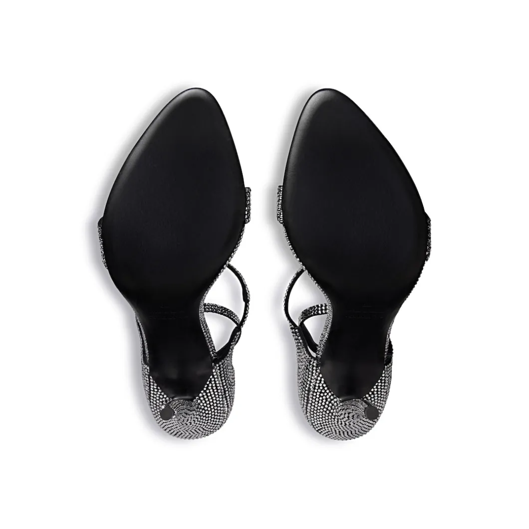 Women's Honey 110mm Sandal With Rhinestones in Black/grey
