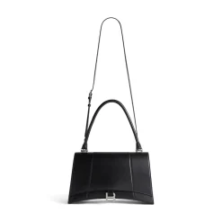 Women's Hourglass Hinge Medium Handbag in Black