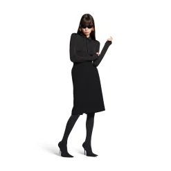 Women's Hourglass Midi Skirt in Black