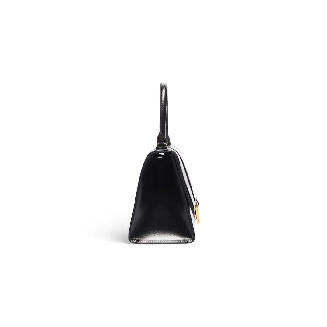 Women's Hourglass Small Handbag Box in Black