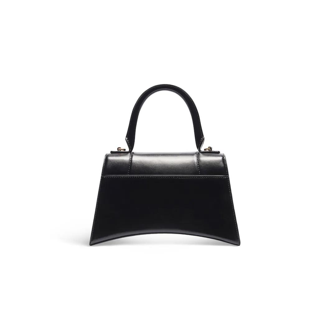Women's Hourglass Small Handbag Box in Black