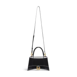 Women's Hourglass Small Handbag Box in Black