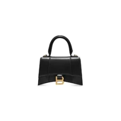 Women's Hourglass Small Handbag Box in Black